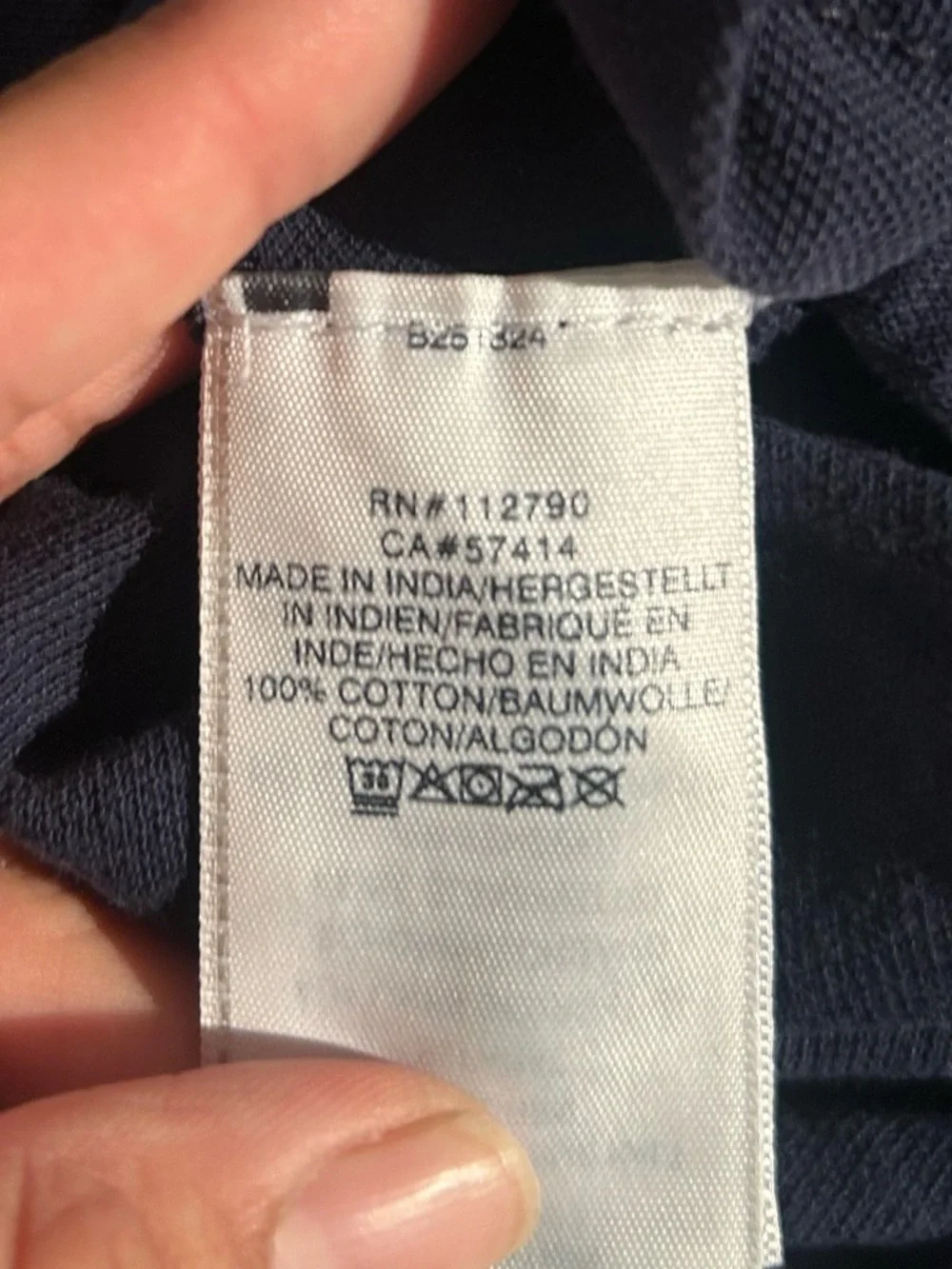 True Religion Men’s Navy Polo with White Trim Back Graphics Size 2XL